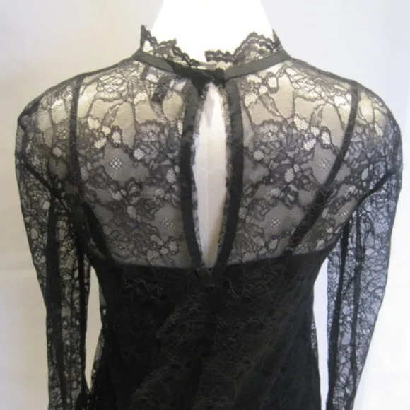 THEORY  Sheer Lace Top - Picture 6 of 8
